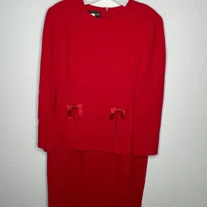 Vintage Donna Ricco Dress‎ Red thumbnail 7
