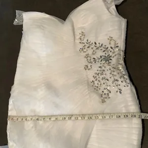 Women’s Wedding Dress with Side Design Ruffles & Corset Back Size L NWOT thumbnail 10
