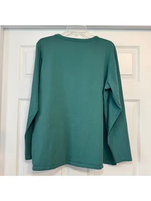 Life is Good Green Cat Christmas Lights Long Sleeve Crusher Tee XL thumbnail 2