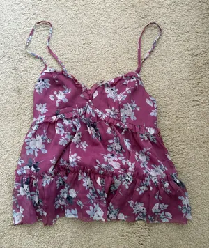 Abercrombie Babydoll Bella Swan Elena Gilbert Fairy Grunge Floral Ruffle Small thumbnail 1