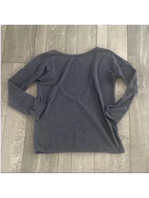 Lulu's Size Small Dark Grey Scoop Back Top thumbnail 4