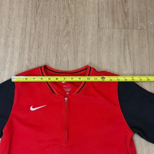 Nike Dri-FIT quarter-zip pullover in red and black. Size S thumbnail 3