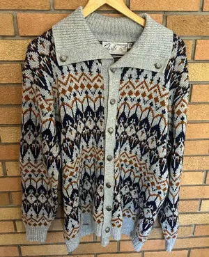 Vintage Faibo Woolens Faribault Woolen Mills Button Up Knit Cardigan Size XL thumbnail 1