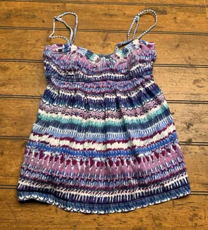 Billabong‎ Top Womens Small Purple Babydoll Adjustable Strap Santa Fe thumbnail 1