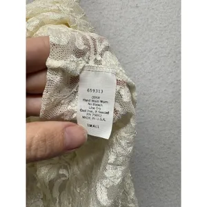 Vintage Y2K Cinema Etoile Lace Camisole Tank Cream Layering Coquette Fairy thumbnail 4