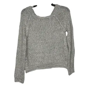 Free People Womens Sweater Size‎ XS Gray Knit Cotton Acrylic Blend Pullover thumbnail 4