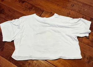 White Crop Shirt Size M thumbnail 2