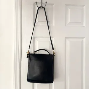 Coach Blue Leather Vintage Slim Station Shoulder Top Handle Flap Turn Lock Bag thumbnail 3