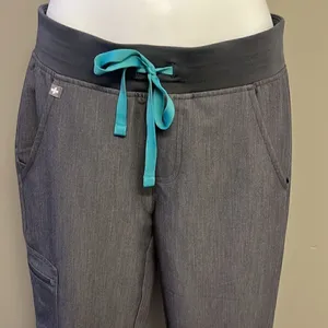 FIGS Heather Grey High Waisted Jogger Medical Scrub Pull-On Cargo Pant PO3743-XS thumbnail 2