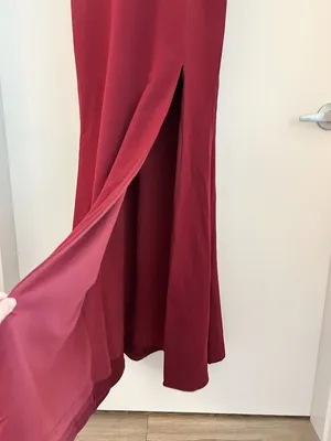 Lulus Eloquent Ease Burgundy Sleeveless Mermaid Maxi Dress Prom Party Size M thumbnail 5