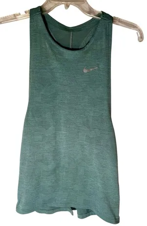 Nike Women's Active Tank Top Size XS Sage Green With Line Print thumbnail 1