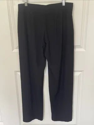 Eileen Fisher Black Pull On Pants Medium Slacks Business Casual thumbnail 2