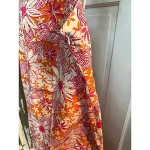 Lilly Pulitzer tropical floral dress smocked size 14 thumbnail 4