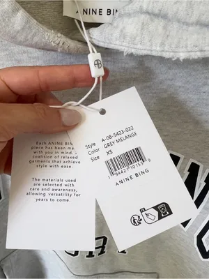 Anine Bing Sport Harvey Sweatshirt in Heather Grey NWT thumbnail 7