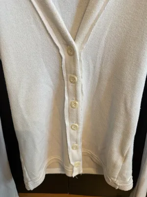 We The Free Ivory Button-Front Long Sleeve Top thumbnail 4