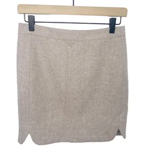 J.Crew factory tan wool blend mini skirt size 00 thumbnail 2