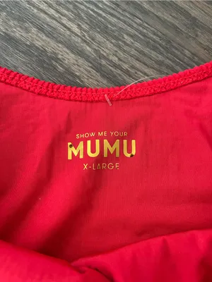 Show Me Your Mumu Sail Bikini Bottoms size XL Red Hot Tamale Scrunch NWOT thumbnail 5