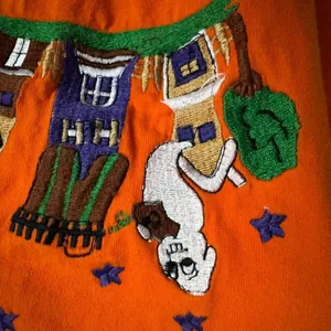 Vintage Halloween Haunted House 100% Cotton Long Sleeve Top Size M thumbnail 6
