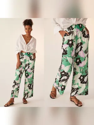 Maeve Printed Wide Leg Trousers thumbnail 2