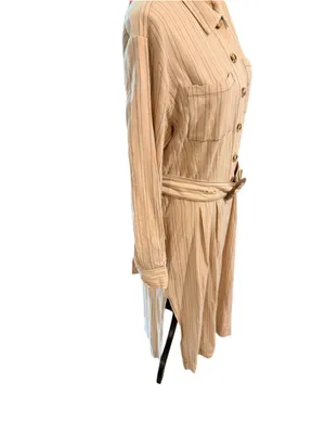 Free People Audrey Stripe Midi Shirtdress Size M thumbnail 7