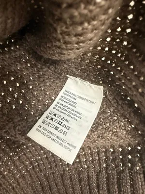 American Eagle Brown Open Knit Lace Up Sweater Women’s Small thumbnail 6