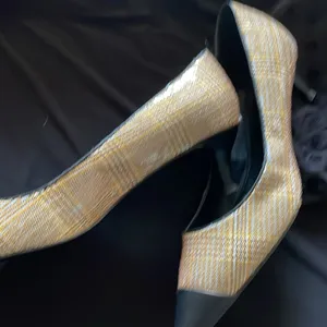 Charles & Keith sequin plaid kitten heels thumbnail 5