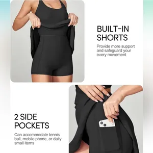 NWT iuga Black Women's Tennis Golf Athletic Dress, Sz Medium thumbnail 6