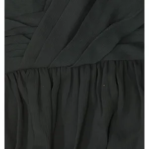 DKNY Chiffon Balloon-Sleeve Faux Wrap Side Slit Maxi Dress Forest Green 8 thumbnail 7