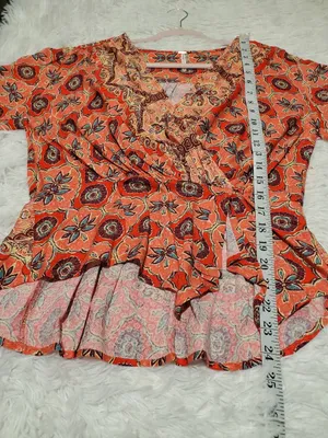 NEW Free People Falling For You Top in Red Pink Small thumbnail 6