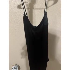 Free People Intimately Darling Slip Dress Black Satin‎ Crystal Straps XS thumbnail 2