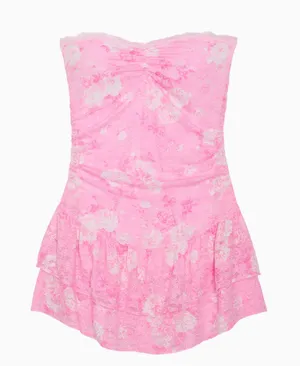 Love Shack Fancy Beautiful Victoria’s Secret floral pink dress thumbnail 1