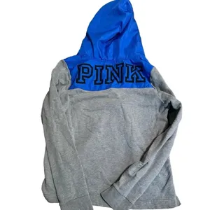 Victoria's Secret Women's Long Sleeve Gray Blue‎ Hoodie 1/4 Zip Size Large thumbnail 2