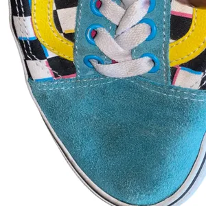 Vans Off the Wall Old Skool Crazy Check Neon Sneakers Mens 6.5 Womens 8 thumbnail 5