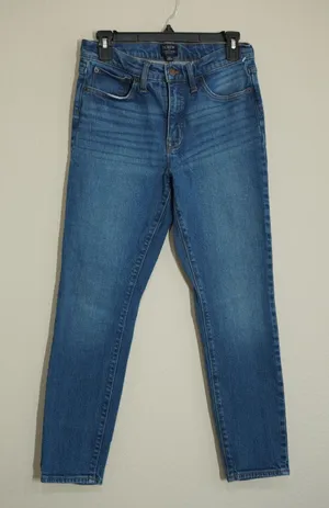 J. Crew Size 27 9" High-Rise Skinny Jeans Blue Excellent Medium Wash Denim thumbnail 1