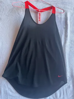 Nike Dri Fit Winen’s Racerback Tank -Black w/Red accents-Small thumbnail 4