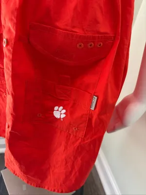 Columbia Brand Bonehead Clemson Orange Embroidered Dress size Large NEW thumbnail 3