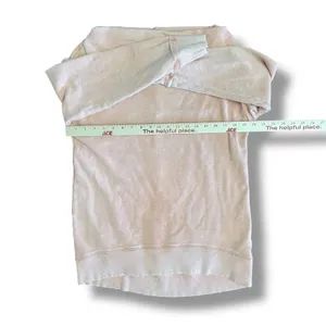 Pilcro Anthropologie Peach Pink‎ Cotton Sweatshirt Lightweight Pullover M thumbnail 3