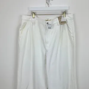 Madewell The Harlow Wide Leg Jean Airy Denim Baggy White High Waist US 33 NWT thumbnail 9