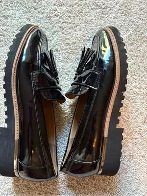 Franco Sarto Carolynn Platform Loafer black patent slip on shoes women size 10 thumbnail 6