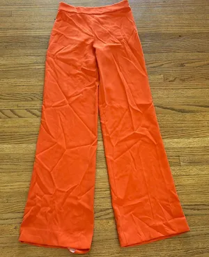 Zara orange pants thumbnail 1