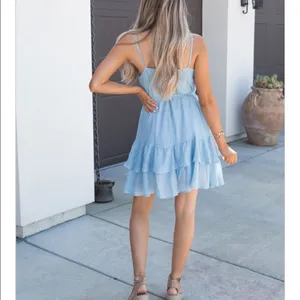✨ HP ✨Away Baby Blue Ruffle Dress✨ thumbnail 6
