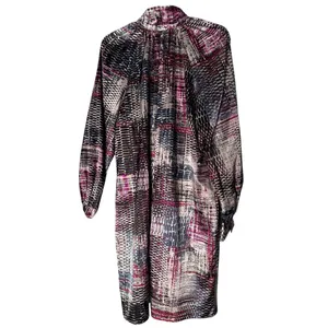 Adrianna Papell Women's Plaid Jabot Shift‎ Dress Purple Size 14 thumbnail 6