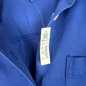 NWT Madewell Mini Shirtdress in Regenerative Chino Long Sleeve Blue Size Small S thumbnail 6