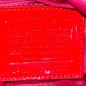 Coach Poppy Glossy Red Quilted Patent Leather Bag thumbnail 10