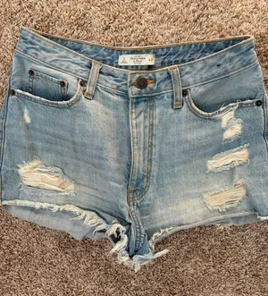 Abercrombie High-Rise Jean Shorts thumbnail 1
