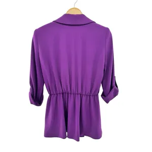 Alice + Olivia Purple Ena Hook Eye‎ Closure Blazer Skirt Suit Outfit Set Size 6 thumbnail 6