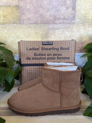 NEW Kirkland Signature Women’s Shearling Chestnut Tan Winter Short Boots Size 11 thumbnail 3