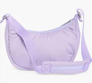 LeSportsac Mini Sheen Crescent Shoulder Bag Lavender Purple Lilac NWT thumbnail 1