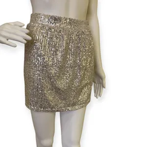 love on a hanger Sparkling Gold Sequin Mini Skirt thumbnail 3