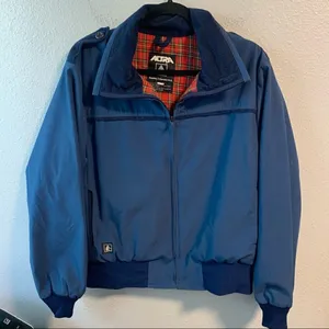 Vintage Blue Fringe Windbreaker thumbnail 1